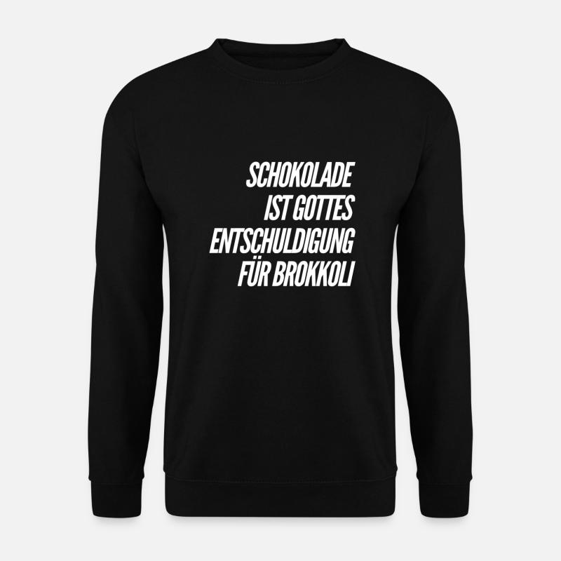 Brokkoli oder Schokolade? - Unisex Pullover - Schwarz