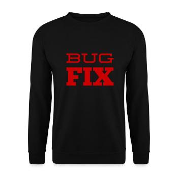 Bugfix ist mein Ding - Unisex Pullover - Schwarz - Vorne - Alina (178cm) & Michal (187cm)