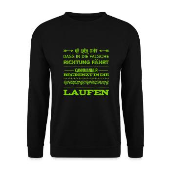It's a bit fuzzy - Unisex Sweatshirt - black - Front - Alina (178cm) & Michal (187cm)