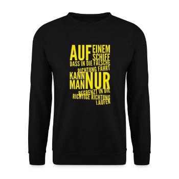 eine grundlegende Entscheidung - Unisex Pullover - Schwarz - Vorne - Alina (178cm) & Michal (187cm)