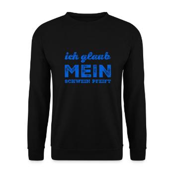du spinnst wohl - Unisex Pullover - Schwarz - Vorne - Alina (178cm) & Michal (187cm)