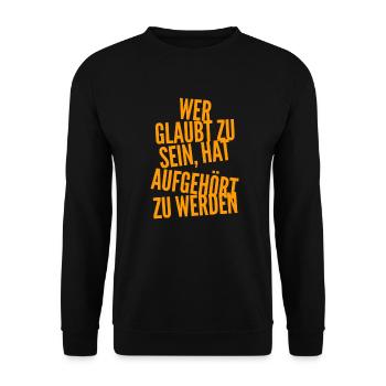 Development is always possible - Unisex Sweatshirt - black - Front - Alina (178cm) & Michal (187cm)