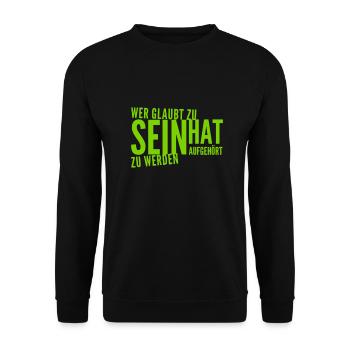Vivre, c’est se développer - Sweat-shirt Unisexe - noir - Devant - Alina (178cm) & Michal (187cm)