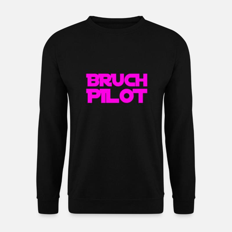 once again a crash pilot - Unisex Sweatshirt - black