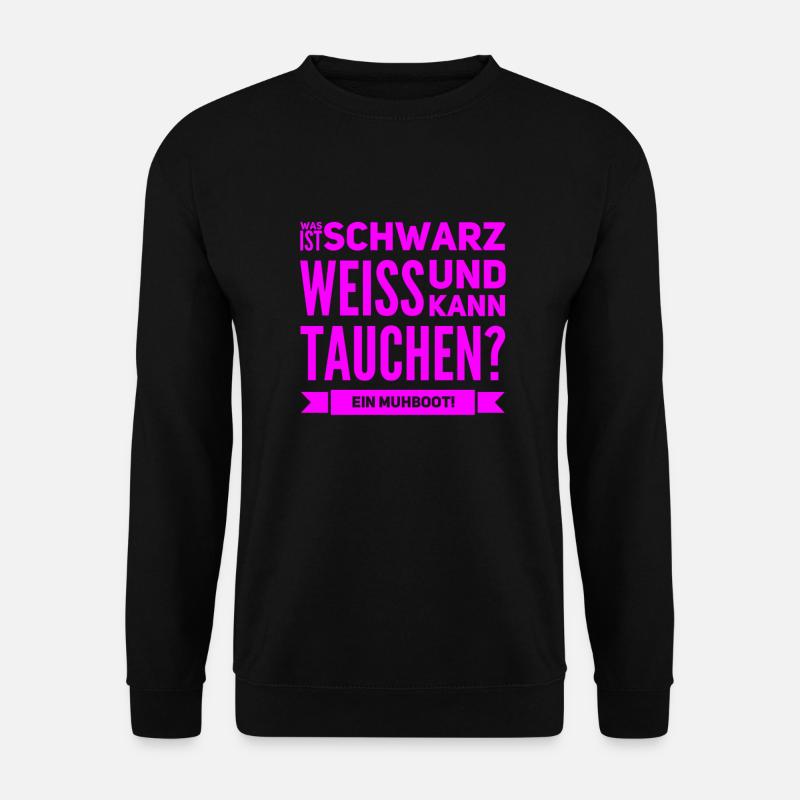 Une vache plongeant - Sweat-shirt Unisexe - noir
