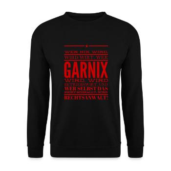 wer wird was? - Unisex Pullover - Schwarz - Vorne - Alina (178cm) & Michal (187cm)