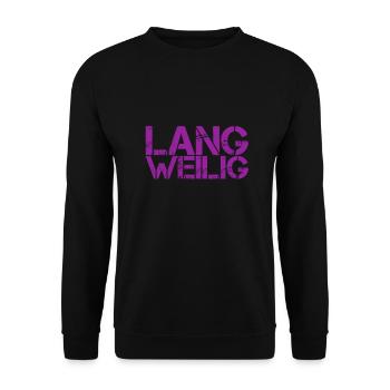 Langweilig - Unisex Pullover - Schwarz - Vorne - Alina (178cm) & Michal (187cm)