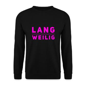 mir ist richtig langweilig - Unisex Pullover - Schwarz - Vorne - Alina (178cm) & Michal (187cm)