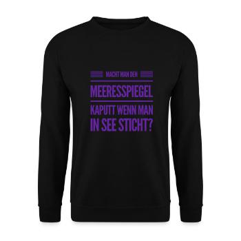 kommt die Zerstörung? - Unisex Pullover - Schwarz - Vorne - Alina (178cm) & Michal (187cm)