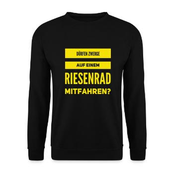 dürfen Zwerge das? - Unisex Pullover - Schwarz - Vorne - Alina (178cm) & Michal (187cm)