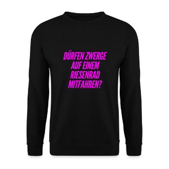 dürfen die das? - Unisex Pullover - Schwarz - Vorne - Alina (178cm) & Michal (187cm)