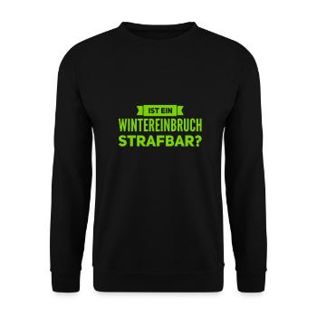 wenn der Winter einbricht - Unisex Pullover - Schwarz - Vorne - Alina (178cm) & Michal (187cm)