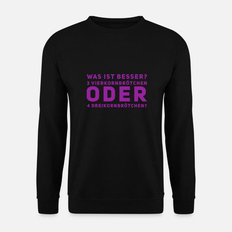 Vierkornbrötchen - Unisex Pullover - Schwarz