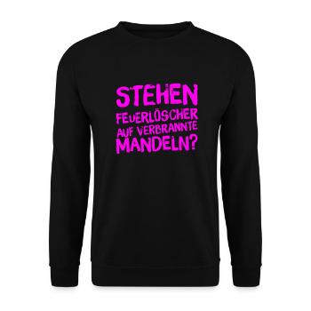 was mögen Feuerlöscher? - Unisex Pullover - Schwarz - Vorne - Alina (178cm) & Michal (187cm)