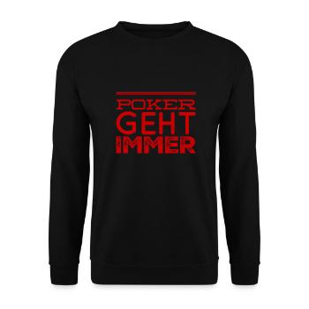 Poker ist genial - Unisex Pullover - Schwarz - Vorne - Alina (178cm) & Michal (187cm)