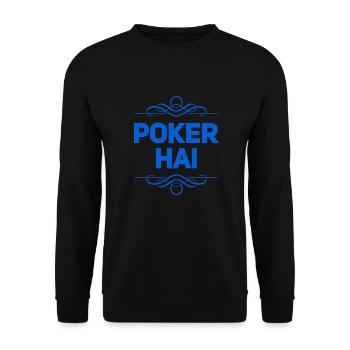 starker Pokerspieler - Unisex Pullover - Schwarz - Vorne - Alina (178cm) & Michal (187cm)