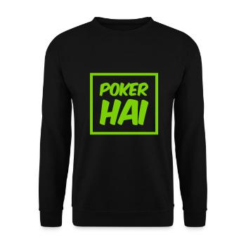 Pokerhai - Unisex Pullover - Schwarz - Vorne - Alina (178cm) & Michal (187cm)