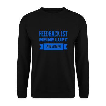 Feedback geht immer - Unisex Pullover - Schwarz - Vorne - Alina (178cm) & Michal (187cm)