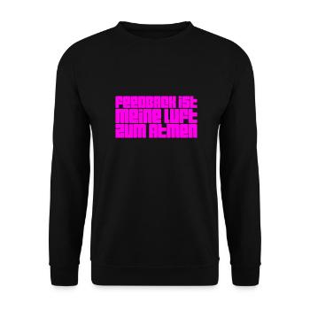 ich liebe Feedback - Unisex Pullover - Schwarz - Vorne - Alina (178cm) & Michal (187cm)