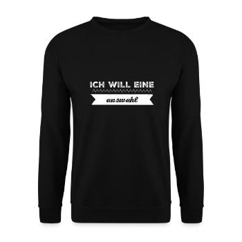 ich möchte wählen - Unisex Pullover - Schwarz - Vorne - Alina (178cm) & Michal (187cm)