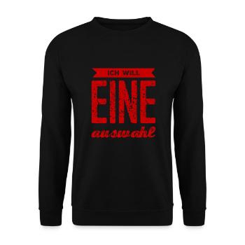 ich will wählen dürfen - Unisex Pullover - Schwarz - Vorne - Alina (178cm) & Michal (187cm)