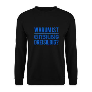 warum ist das so? - Unisex Pullover - Schwarz - Vorne - Alina (178cm) & Michal (187cm)