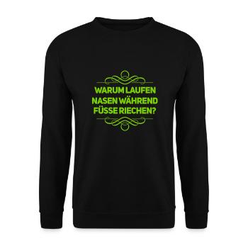 Füße vs Nasen - Unisex Pullover - Schwarz - Vorne - Alina (178cm) & Michal (187cm)