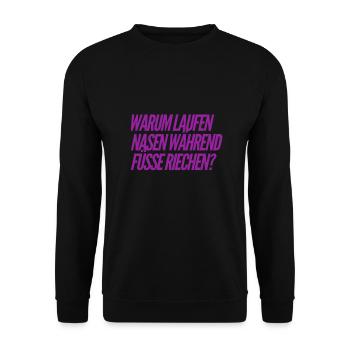 wieso ist das so? - Unisex Pullover - Schwarz - Vorne - Alina (178cm) & Michal (187cm)