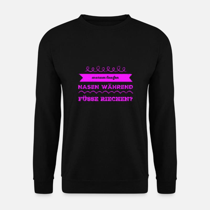 Nasen vs Füße - Unisex Pullover - Schwarz