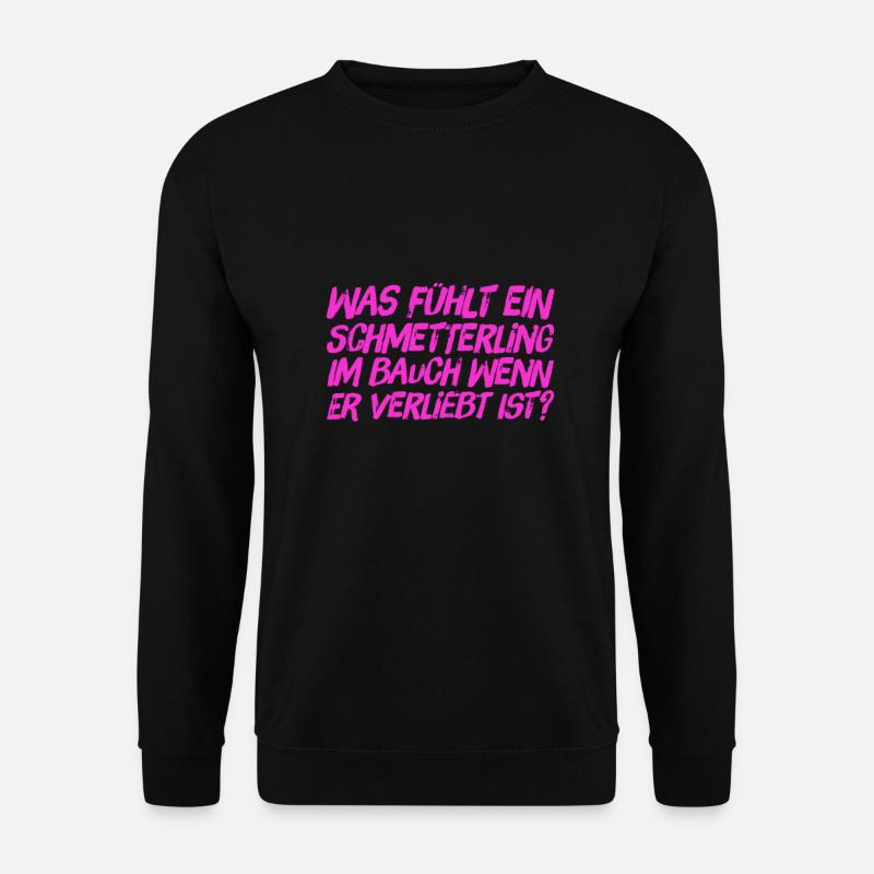 verliebte Schmetterlinge - Unisex Pullover - Schwarz