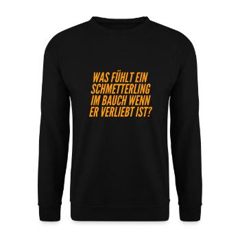 ich bin verliebt - Unisex Pullover - Schwarz - Vorne - Alina (178cm) & Michal (187cm)