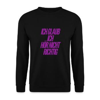 ich kann es nicht glauben - Unisex Pullover - Schwarz - Vorne - Alina (178cm) & Michal (187cm)