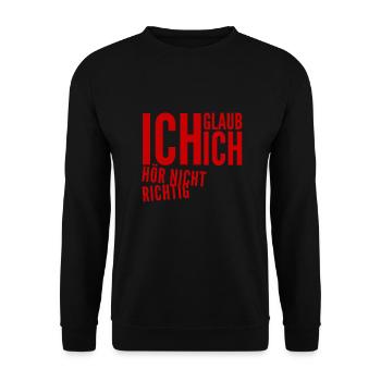 du spinnst - Unisex Pullover - Schwarz - Vorne - Alina (178cm) & Michal (187cm)