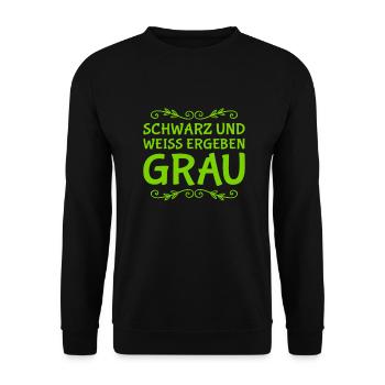 so entsteht grau - Unisex Pullover - Schwarz - Vorne - Alina (178cm) & Michal (187cm)
