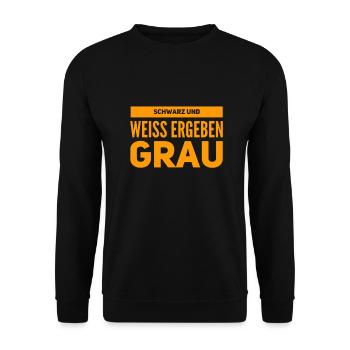 so entsteht grau - Unisex Pullover - Schwarz - Vorne - Alina (178cm) & Michal (187cm)