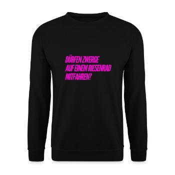darf man das? - Unisex Pullover - Schwarz - Vorne - Alina (178cm) & Michal (187cm)