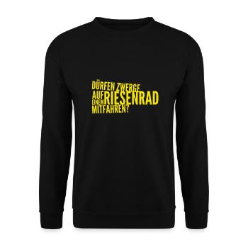 ist mitfahren erlaubt? - Unisex Pullover - Schwarz - Vorne - Alina (178cm) & Michal (187cm)