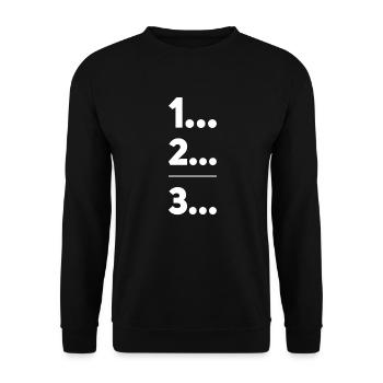 First, second, third - Unisex Sweatshirt - black - Front - Alina (178cm) & Michal (187cm)