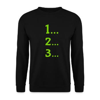One, two, three - Unisex Sweatshirt - black - Front - Alina (178cm) & Michal (187cm)