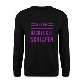 I don't have any sleep problems - Unisex Sweatshirt - black - Front - Alina (178cm) & Michal (187cm)
