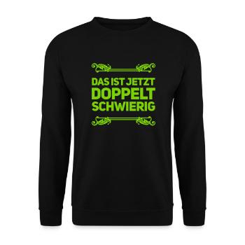 Double niveau de difficulté - Sweat-shirt Unisexe - noir - Devant - Alina (178cm) & Michal (187cm)