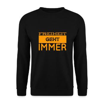 La liberté, c’est mon truc - Sweat-shirt Unisexe - noir - Devant - Alina (178cm) & Michal (187cm)