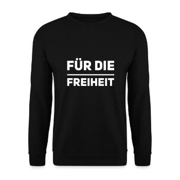 the freedom is great - Unisex Sweatshirt - black - Front - Alina (178cm) & Michal (187cm)