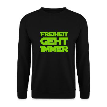 Freedom is beautiful - Unisex Sweatshirt - black - Front - Alina (178cm) & Michal (187cm)