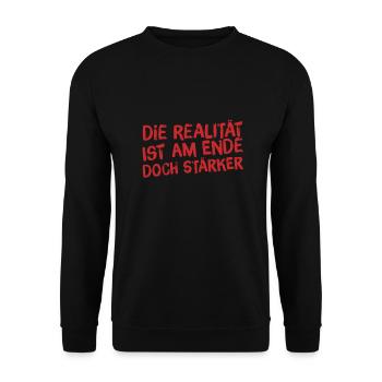 the reality is strong - Unisex Sweatshirt - black - Front - Alina (178cm) & Michal (187cm)