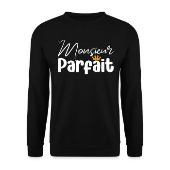 Monsieur Parfait cadeau humoristique homme parfait - Sweat-shirt Unisexe - noir - Devant - Alina (178cm) & Michal (187cm)