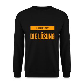 Love heals - Unisex Sweatshirt - black - Front - Alina (178cm) & Michal (187cm)