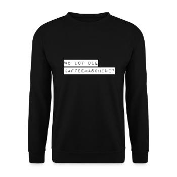 where's the coffee? - Unisex Sweatshirt - black - Front - Alina (178cm) & Michal (187cm)