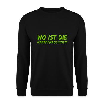 Coffee always works - Unisex Sweatshirt - black - Front - Alina (178cm) & Michal (187cm)