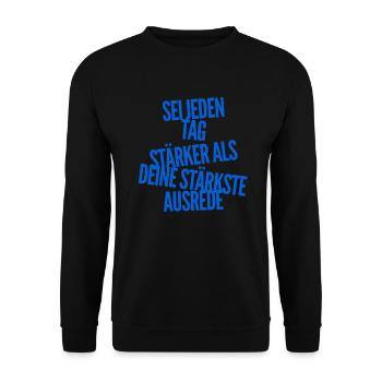 be strong - Unisex Sweatshirt - black - Front - Alina (178cm) & Michal (187cm)